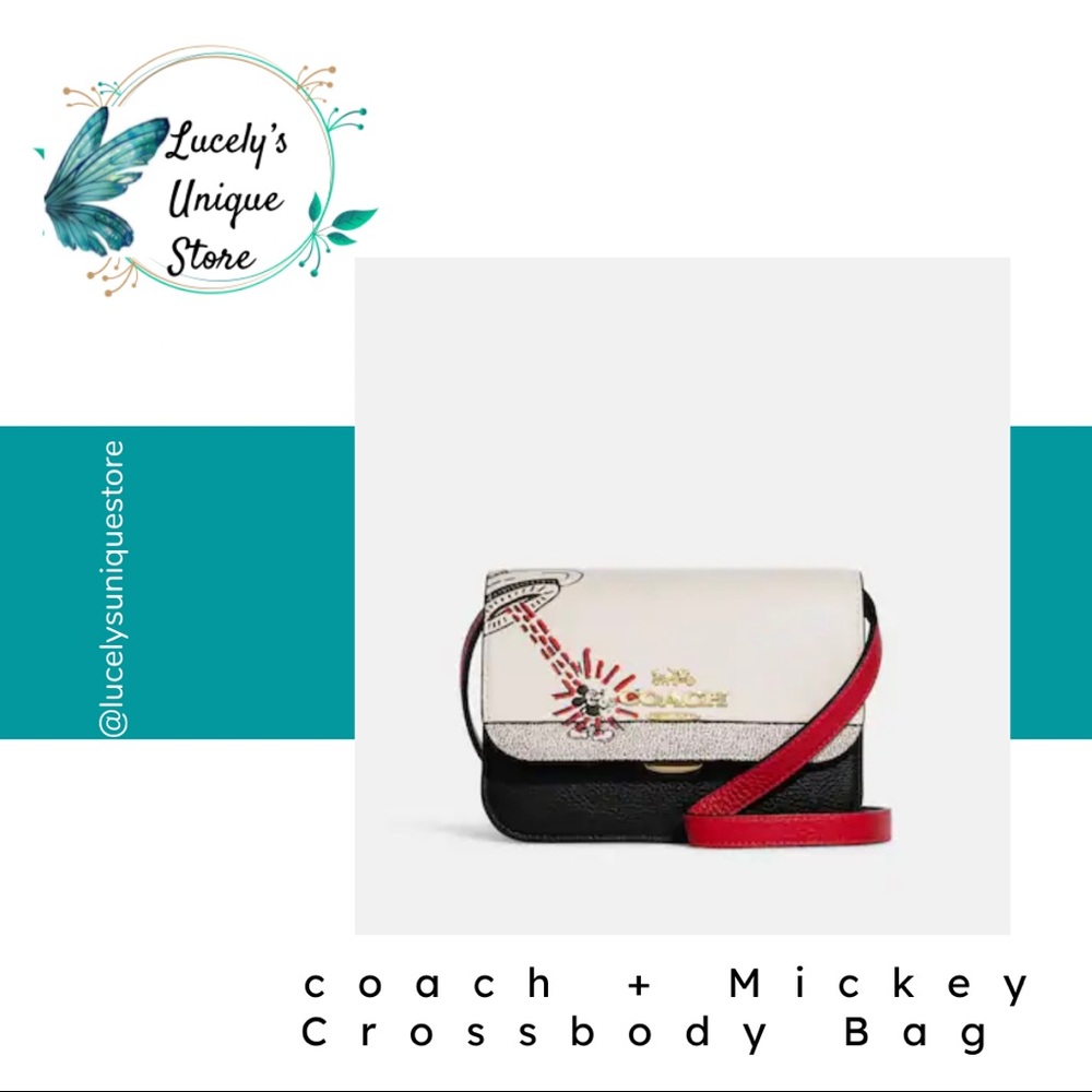 NWT Coach + Mickey Mouse Crossbody Bag